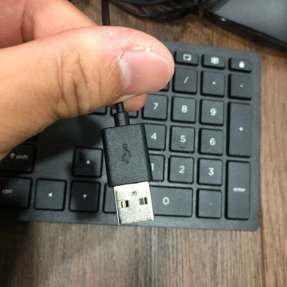 HP USB Wired Slim US Keyboard HSA-D004K & HP USB Wired Mouse HSA-D004M Basic